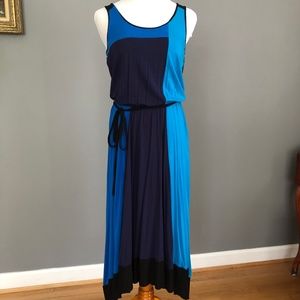 Ann Taylor color block high-low dress, size: 0